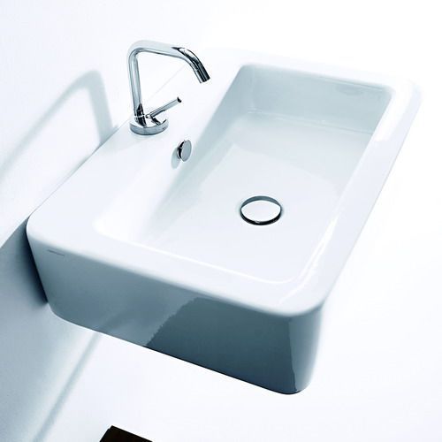 Раковина керамическая Kerasan EGO 50 см 324101*1 подвесная цвет белый 1 отверстие под смеситель