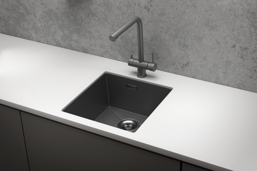 Кухонная мойка Granula 4445U, ГРАФИТ МАТОВЫЙ 44х45 цвет графит матовый поверхность матовая