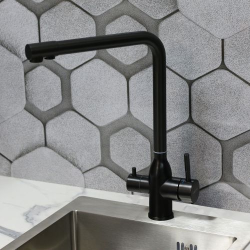 Смеситель для кухни Melana Stello 610304PVD-B графит на мойку