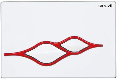 Клавиша смыва механическая Creavit GP1001.01 цвет белый/красный