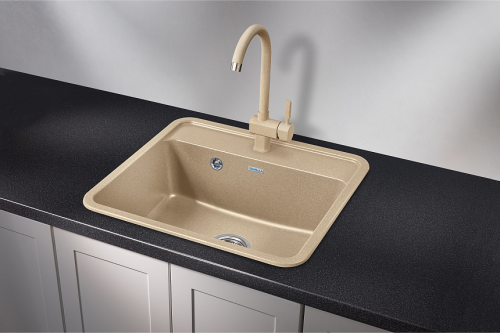 Кухонная мойка Granula Стандарт 5601, БЕЖЕВЫЙ 56х50 цвет бежевый поверхность матовая