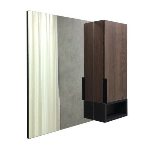 Зеркало-шкаф Comforty Франкфурт 00004150529CF 88х16х80 подвесной цвет дуб шоколадный