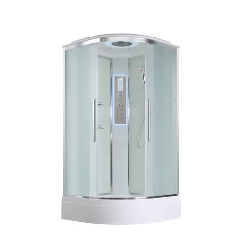 Душевая кабина AvaCan EM EM3010LED 100х100 четверть круга с крышей ориентация универсальная