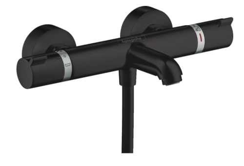 Смеситель Hansgrohe Ecostat Comfort 13114670 настенный черный матовый с термостатом