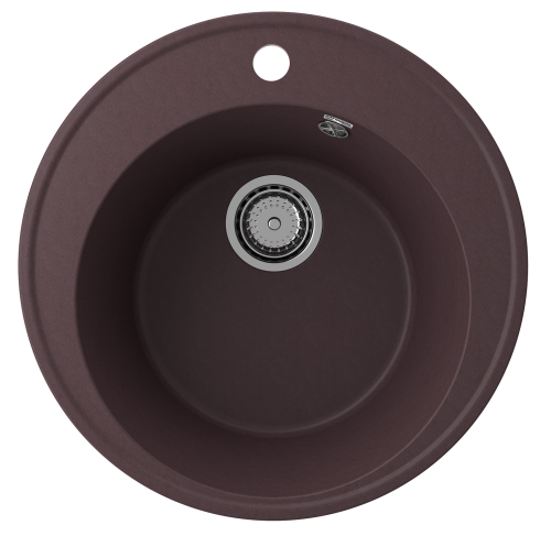 Кухонная мойка Ulgran Quartz Nora 485-06 49х49 цвет темно-коричневый поверхность матовая