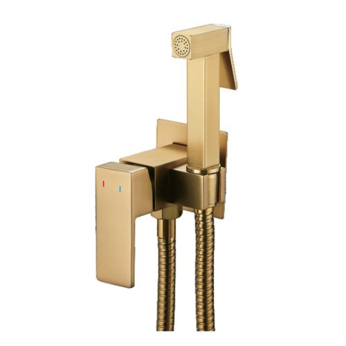 Гигиенический душ со смесителем Shevanik S127G золотой сатин