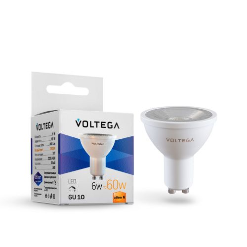 Лампа светодиодная Voltega Sofit dim GU10 Lens 7108