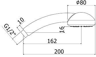 Ручной душ Paffoni ZDOC081CR хром - фото 2