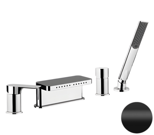 Смеситель Remer Infinity I06NO на борт ванны черный