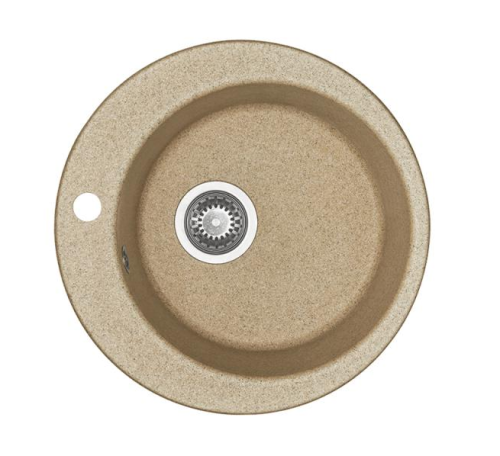 Кухонная мойка Aquaton Иверия 1A711032IV220 48х48 цвет песочный поверхность матовая