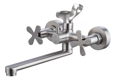 Смеситель для ванны и душа Fmark FS8508 настенный хром