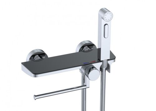 Гигиенический душ со смесителем Ceramalux LT9505 черный матовый