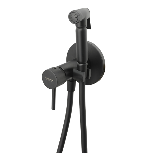 Гигиенический душ со смесителем Mariani B14185NXW черный матовый
