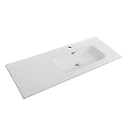 Раковина керамическая Cezares DUET CZR-8095-120-R 121х46 подвесная цвет белый глянцевый 1 отверстие под смеситель