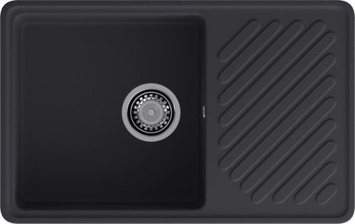 Кухонная мойка Granfest Quarz 52 черный 75х48 цвет черный поверхность матовая