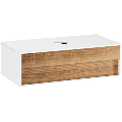 Тумба под раковину Ravak X000001418 100х54х31 подвесная цвет белый/орех