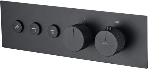 Смеситель для ванны с душем Allen Brau Liberty 5.33003-31 встраиваемый в стену черный с термостатом