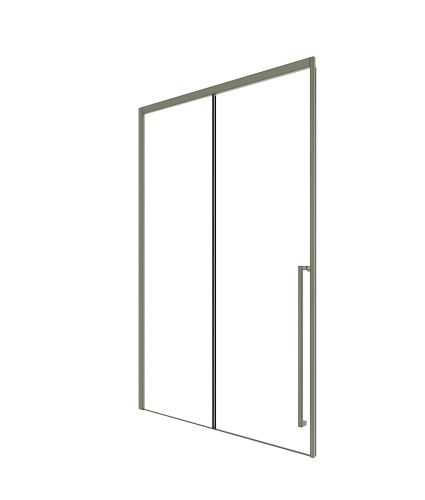 Душевая дверь Timo T51R 150х200 стекло прозрачное профиль никель