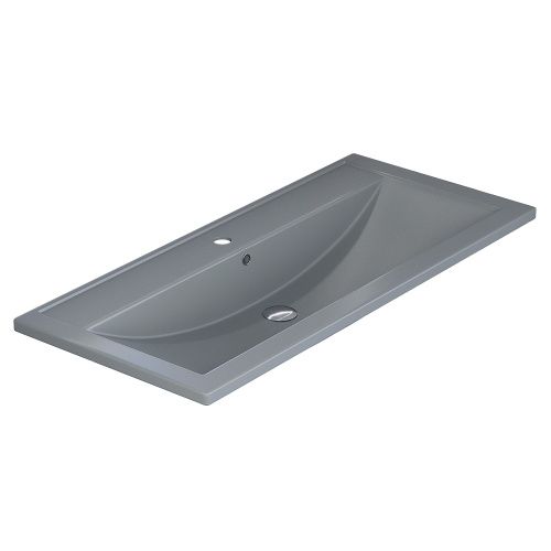 Раковина кварцевая Uperwood Foster Quartz 291030045 100х46 полувстраиваемая цвет серый