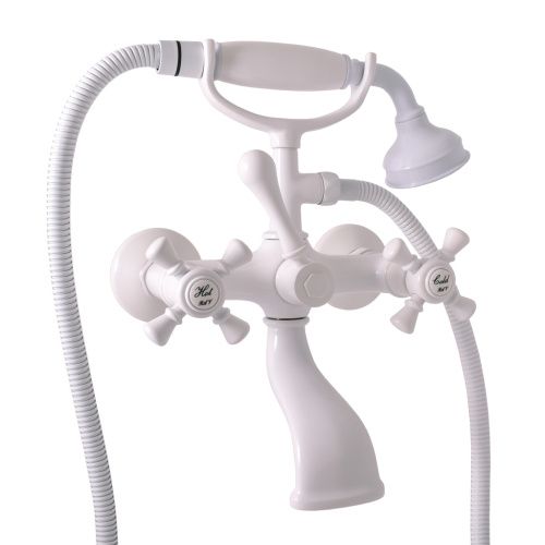 Смеситель для ванны и душа MORAVA RETRO MK359.5/2B настенный белый