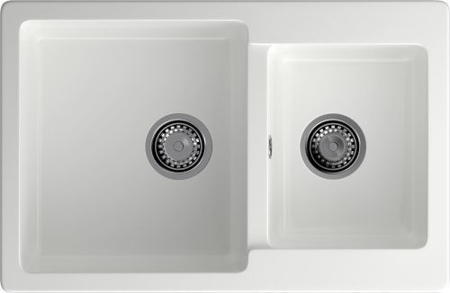 Кухонная мойка Granfest Practik P-780K иней 78х51 цвет белый поверхность матовая