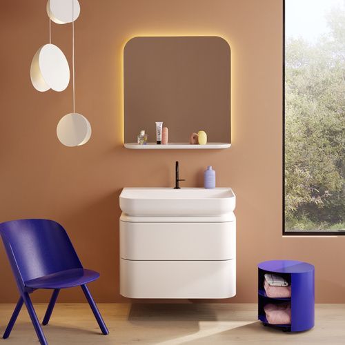 Тумба с раковиной Burgbad B.ME SGTW100F5981G0126C0037*1 100х55х68 цвет белый матовый