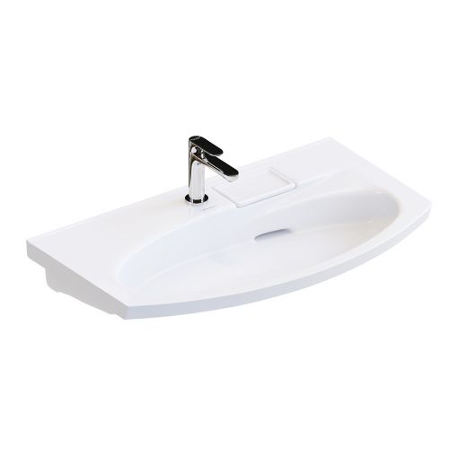 Раковина керамическая Kerama Marazzi RIVA RV.wb.80 80х48 подвесная цвет белый 1 отверстие под смеситель