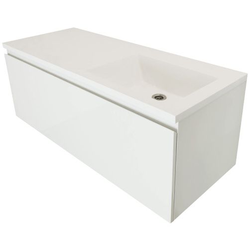 Тумба с раковиной Эстет Dallas Luxe ФР-00009679 109х48х43 подвесная цвет белый