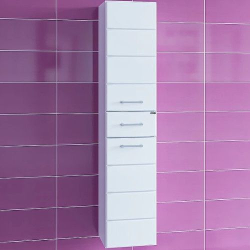 Шкаф-пенал СанТа Омега 507002 30х30х150 подвесной цвет белый