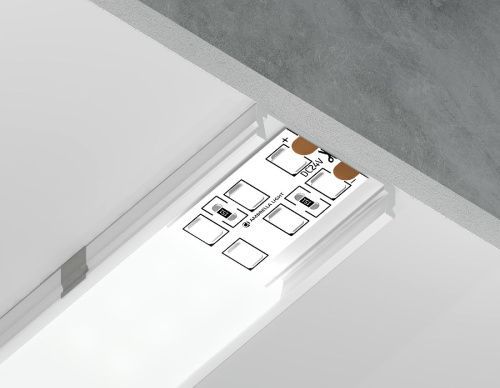 Алюминиевый накладной профиль Ambrella Light Alum Profile (Алум Профиле) GP1800WH