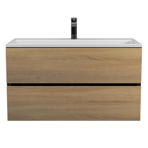 Тумба с раковиной Uperwood Barsa 29830205649 90х45х57 цвет черный/дуб сонома