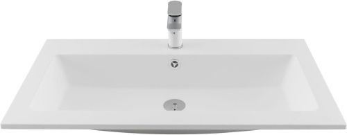 Раковина из литьевого мрамора Aquanet Электра 00326514 90х50 полувстраиваемая цвет белый 1 отверстие под смеситель
