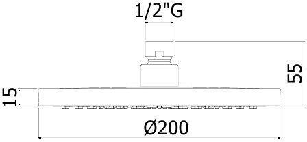Верхний душ Paffoni Panda ZSOF115CR хром - фото 2