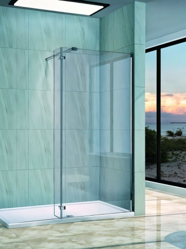 Душевая перегородка WeltWasser WW400 10000002947 90х185 стекло прозрачное профиль хром глянцевый