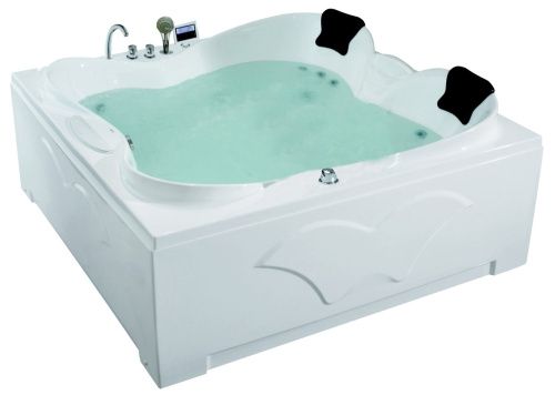 Ванна акриловая гидромассажная Gemy G9089 O R 187х187 пристенная квадратная с каркасом