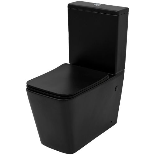 Унитаз напольный с бачком Melana MLN-310306MB черный с сиденьем микролифт безободковый смыв торнадо
