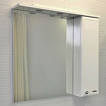 Зеркало-шкаф Comforty Сочи 00003132119CF 84х16х82 подвесной цвет белый