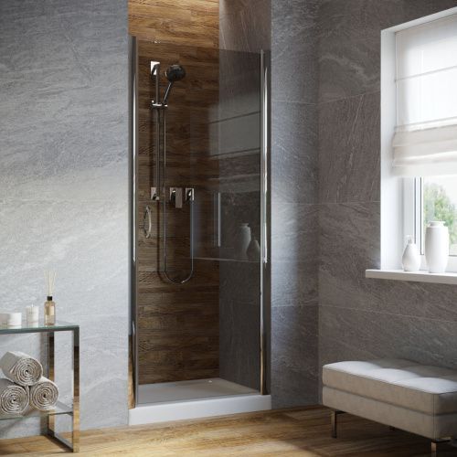 Душевая дверь Vegas-Glass EP LUX EP LUX 60 08 07 R 60х200 стекло тонированное профиль хром