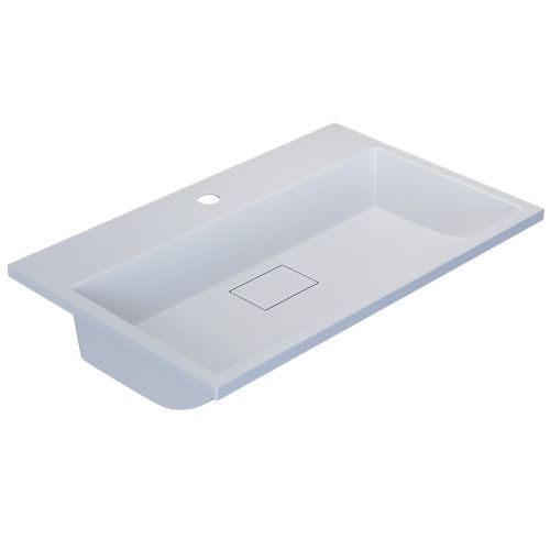 Раковина из литьевого мрамора Uperwood Barsa 2911020345 70х45 полувстраиваемая цвет белый