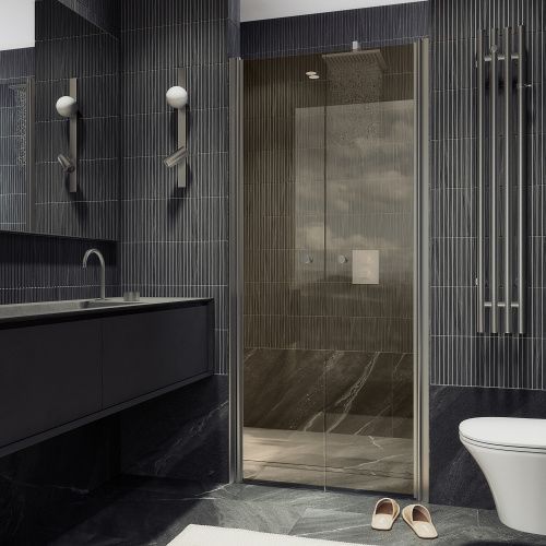 Душевая дверь Maybah Glass MGD-427-5 120х198 стекло тонированное профиль хром матовый