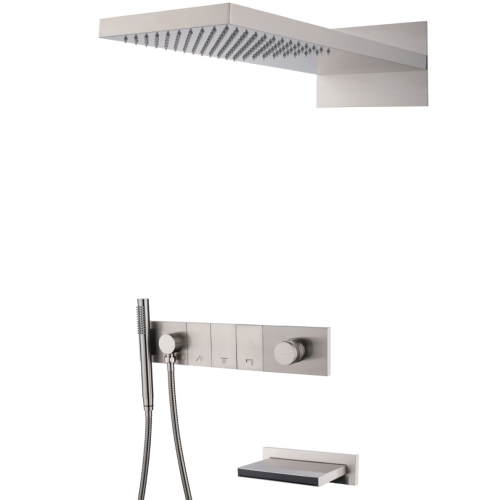 Душевая система Boheme Zodiac 132-2-NB встраиваемая цвет сталь