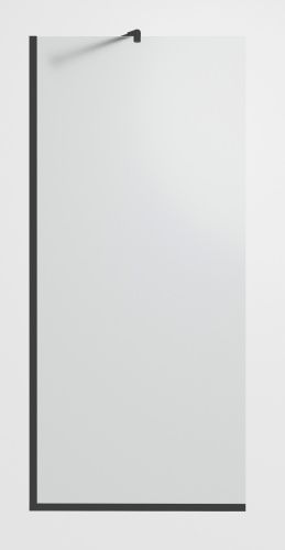 Душевая перегородка Timo T11 119х195 стекло матовое профиль черный