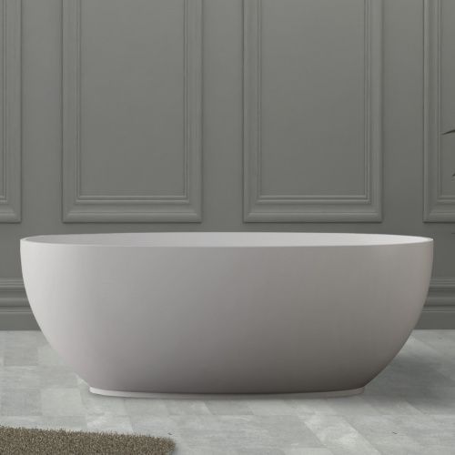 Ванна из искусственного камня Abber Stein AS9641-1.3 130х68 отдельностоящая овальная с ножками