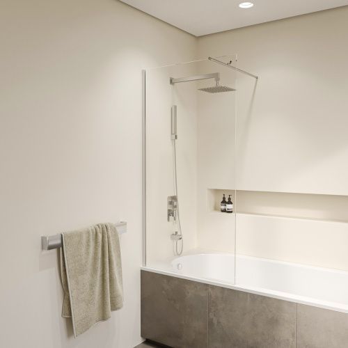 Душевая шторка на ванну RGW Screens 351105109-11 90х150 стекло прозрачное профиль хром глянцевый ориентация универсальная