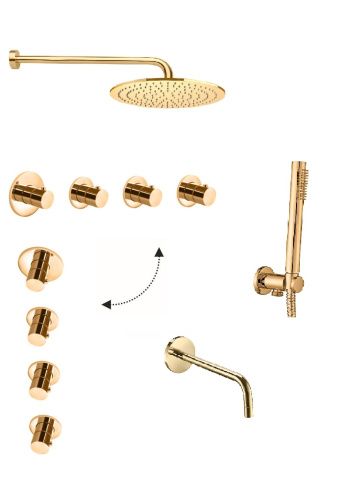 Душевая система Paffoni Modular Box KITMB019HG141KING встраиваемая в стену