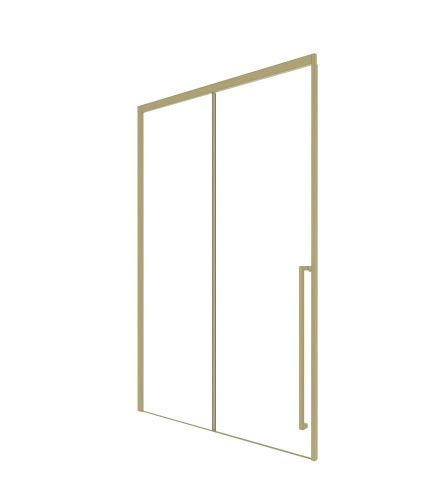 Душевая дверь Timo T55R 150х200 стекло прозрачное профиль золото матовое