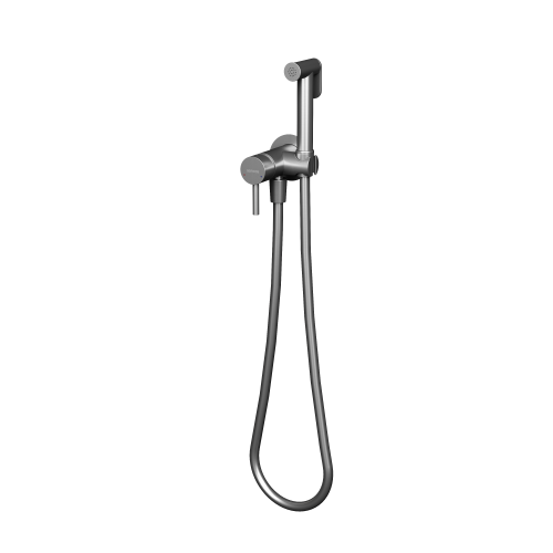 Гигиенический душ со смесителем Sancos Etna SC9033GG встраиваемый в стену вороненая сталь