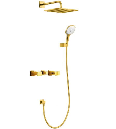 Душевая система Wonzon & Woghand Shakespeare WW-654701-DG встраиваемая в стену цвет золото