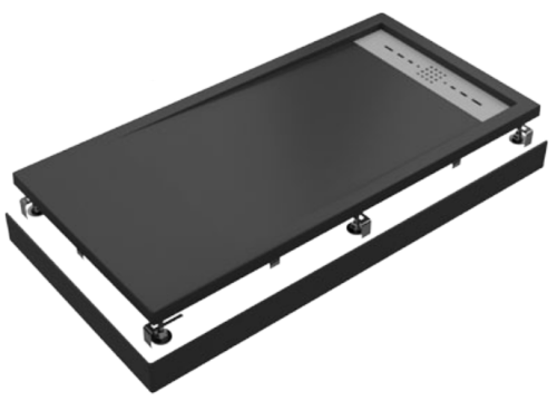 Душевой поддон Good Door Stella ЛП00165 160х90 литьевой мрамор черный без каркаса