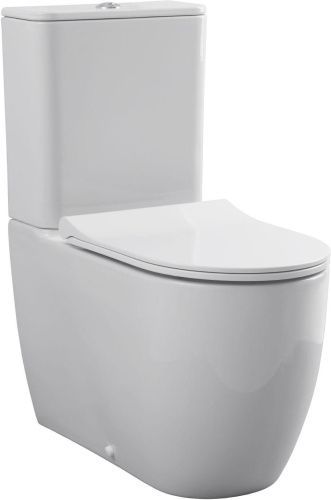 Чаша унитаза напольная Allen Brau Priority 4.31003.20 цвет белый без бачка с сиденьем микролифт безободковая каскадный смыв